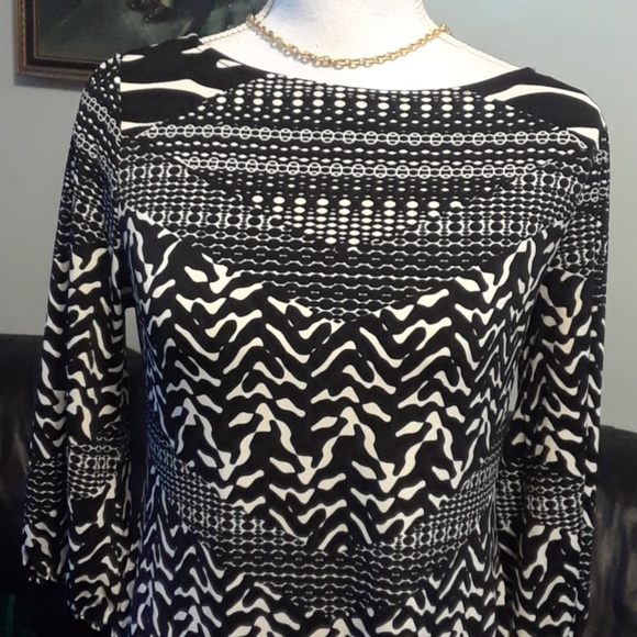 Style & Co. Tops - Black and white top, size PM